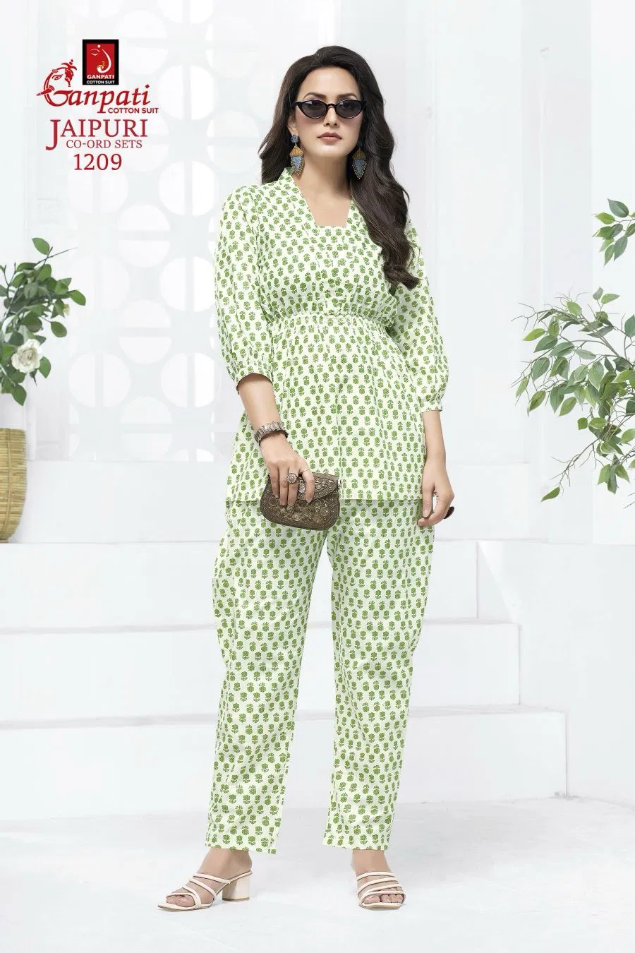 Jaipuri Vol 12 By Ganpati Cotton Printed Western Cord Set Exporters In India